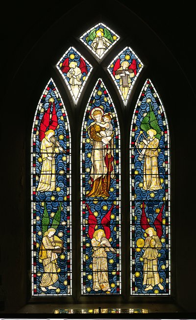 Madonna and Child with Musical Angels by William Morris